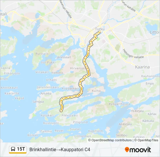 15T Bus Line Map