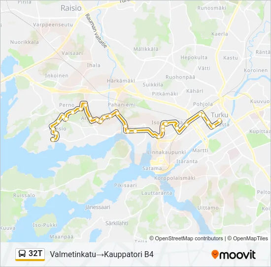 32T Bus Line Map