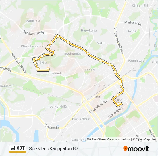 60T Bus Line Map