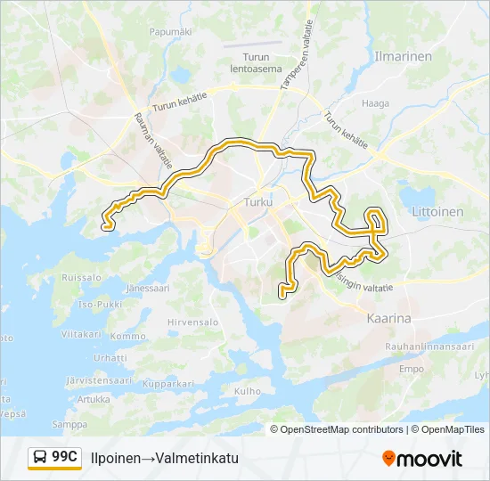 99C Bus Line Map
