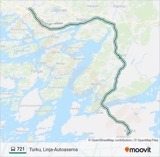 721 Bus Line Map