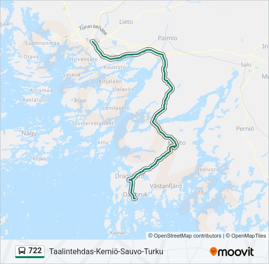 722 Bus Line Map