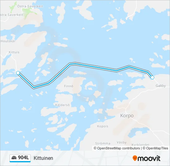 904L Ferry Line Map