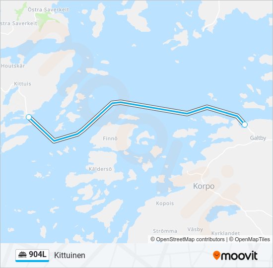 904L ferry Line Map