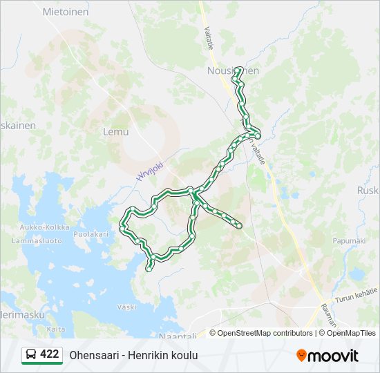 422 Bus Line Map