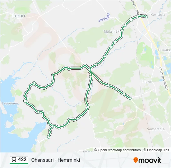 422 Bus Line Map