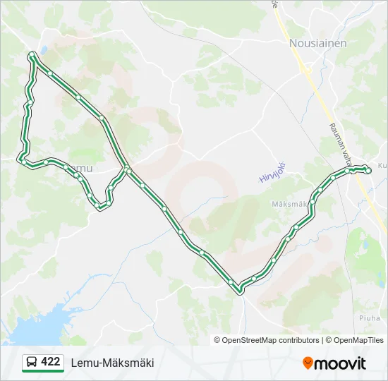 422 Bus Line Map