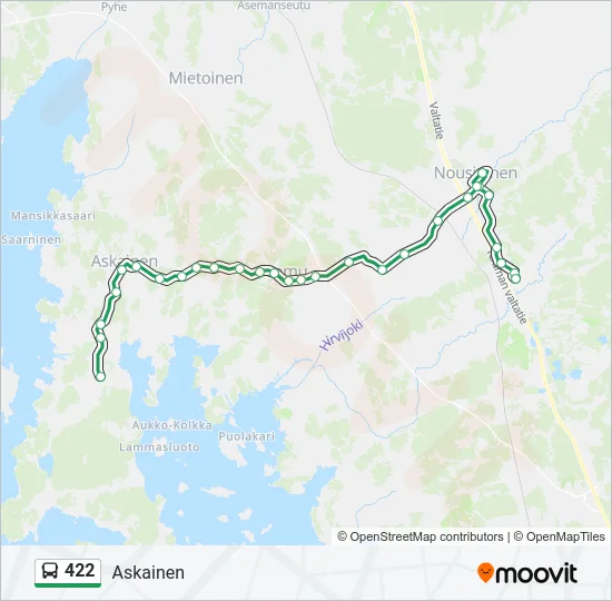 422 Bus Line Map