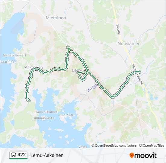 422 Bus Line Map
