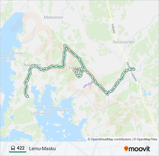 422 Bus Line Map