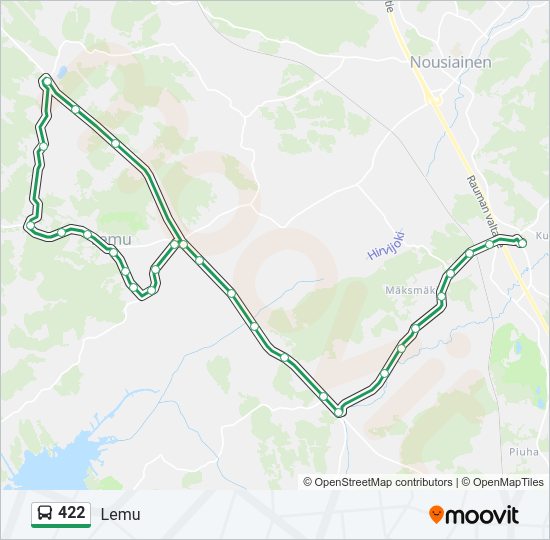 422 Bus Line Map