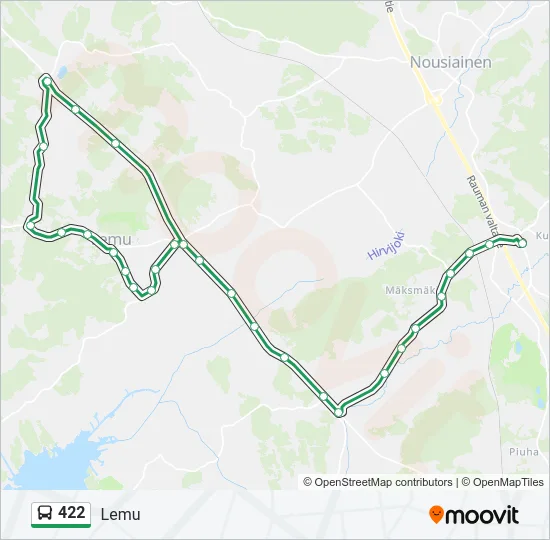 422 Bus Line Map