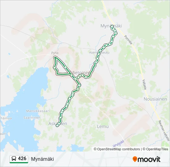 426 Bus Line Map