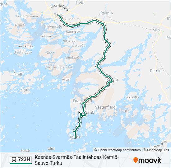 723H Bus Line Map