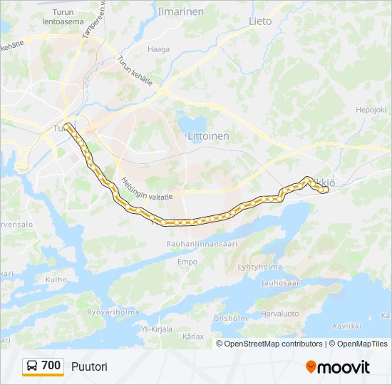700 Bus Line Map