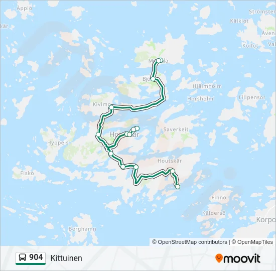 904 Bus Line Map