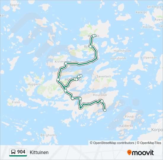 904 Bus Line Map