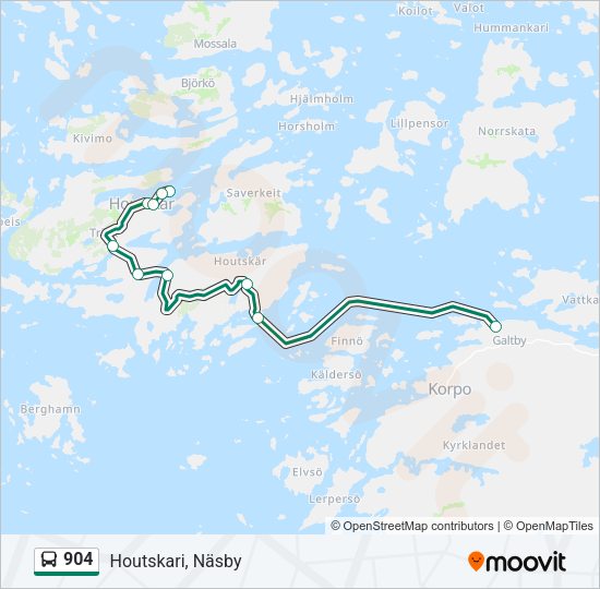 904 Bus Line Map