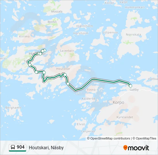904 Bus Line Map