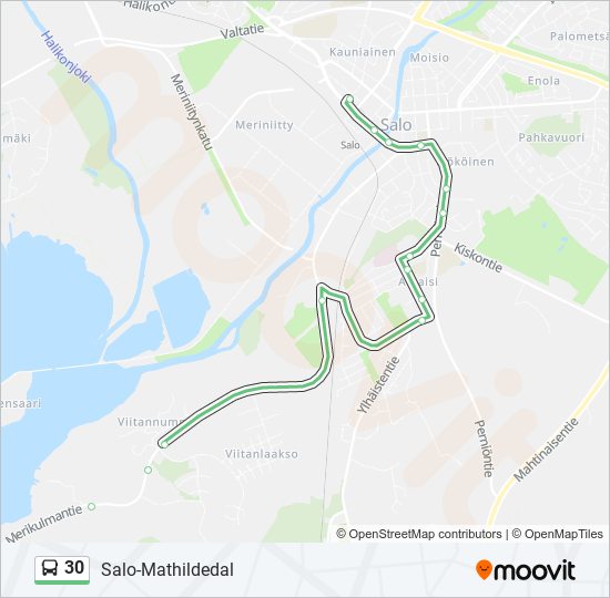 30 bus Line Map