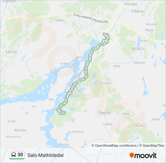 30 Bus Line Map