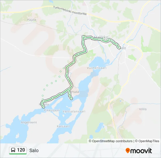 120 Bus Line Map