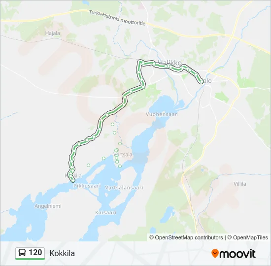 120 Bus Line Map