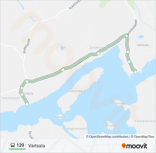 120 Bus Line Map