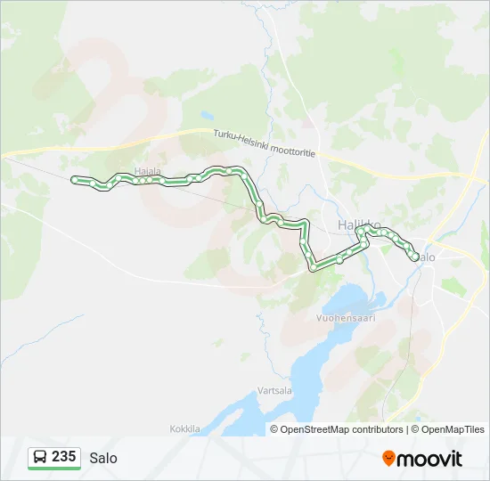235 Bus Line Map