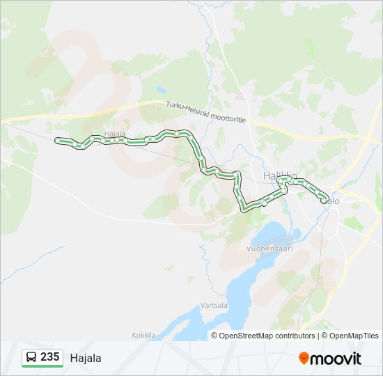 235 Bus Line Map
