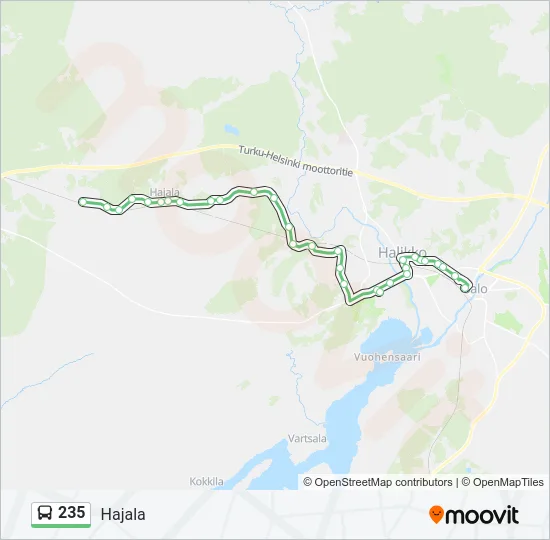 235 Bus Line Map
