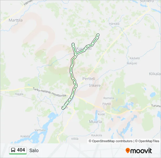 404 Bus Line Map