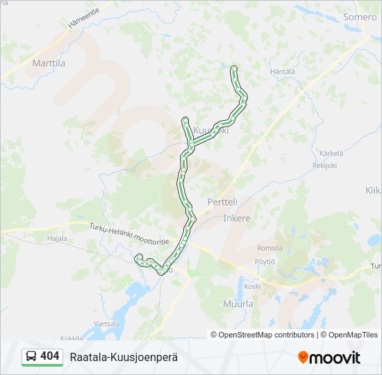 404 Bus Line Map