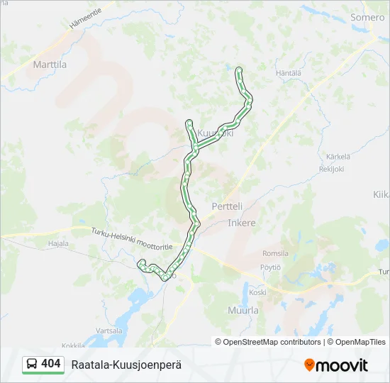 404 Bus Line Map