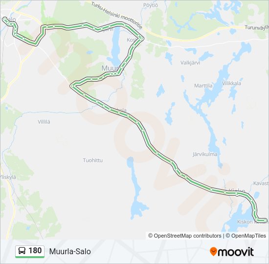 180 Bus Line Map