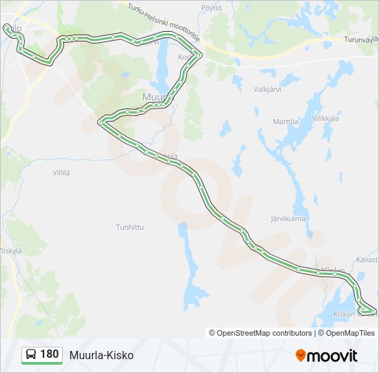 180 Bus Line Map