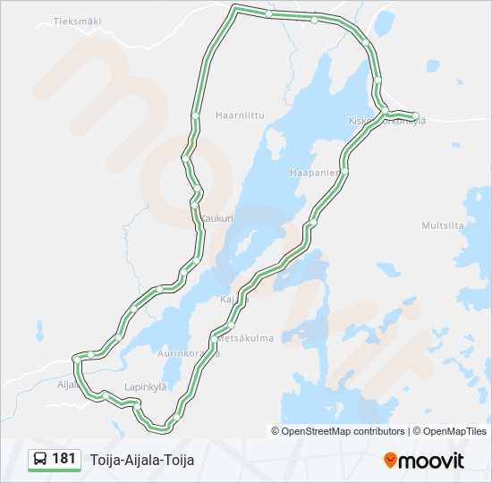 181 Bus Line Map