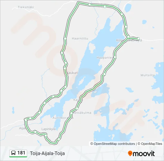 181 Bus Line Map