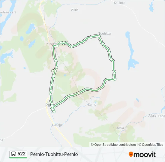 522 Bus Line Map