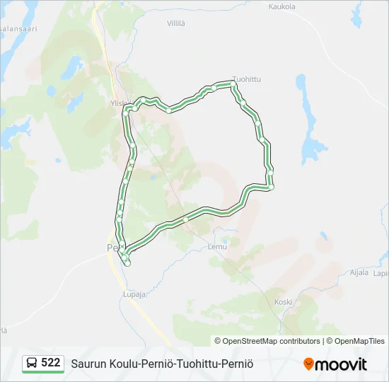 522 Bus Line Map