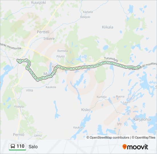110 Bus Line Map