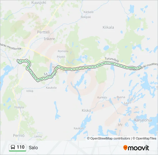 110 Bus Line Map