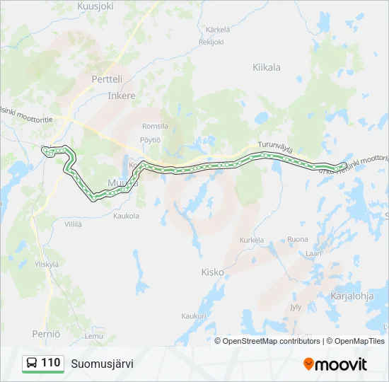 110 Bus Line Map