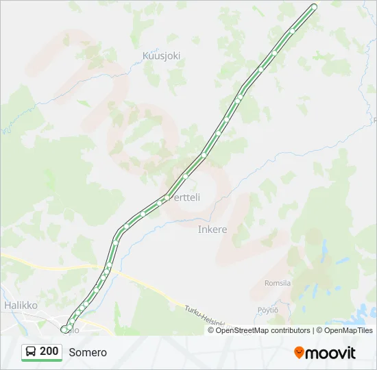 200 Bus Line Map