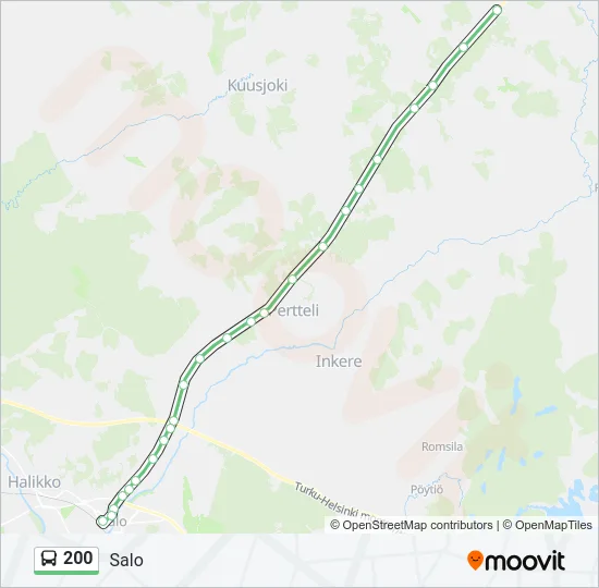 200 Bus Line Map