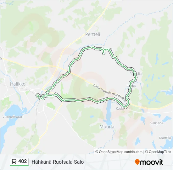 402 Bus Line Map