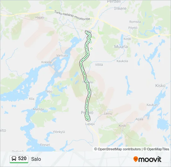 520 Bus Line Map