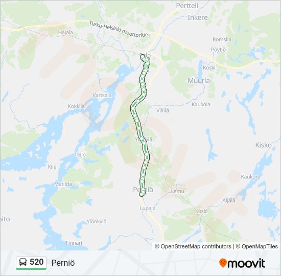 520 Bus Line Map