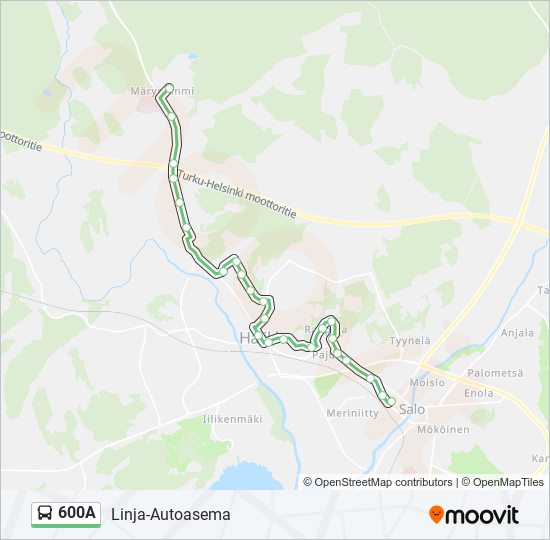 600A bus Line Map