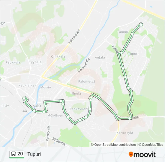 20 Bus Line Map